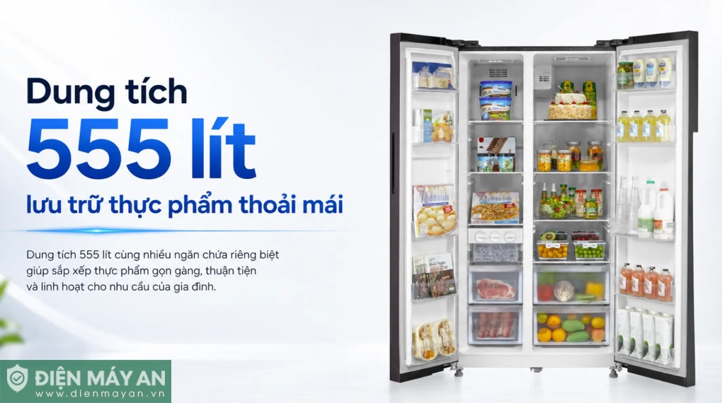 Tủ lạnh Midea Inverter 555 lít Side by Side MDRS710FGG28VN
